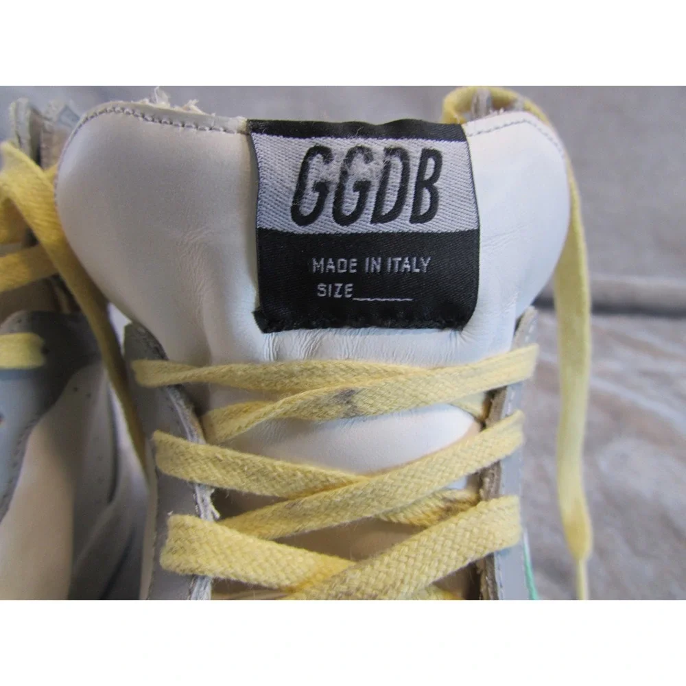 Golden Goose Sky-Star High Top Sneakers White Grey Mint Green Pink Womens - Picture 12 of 13